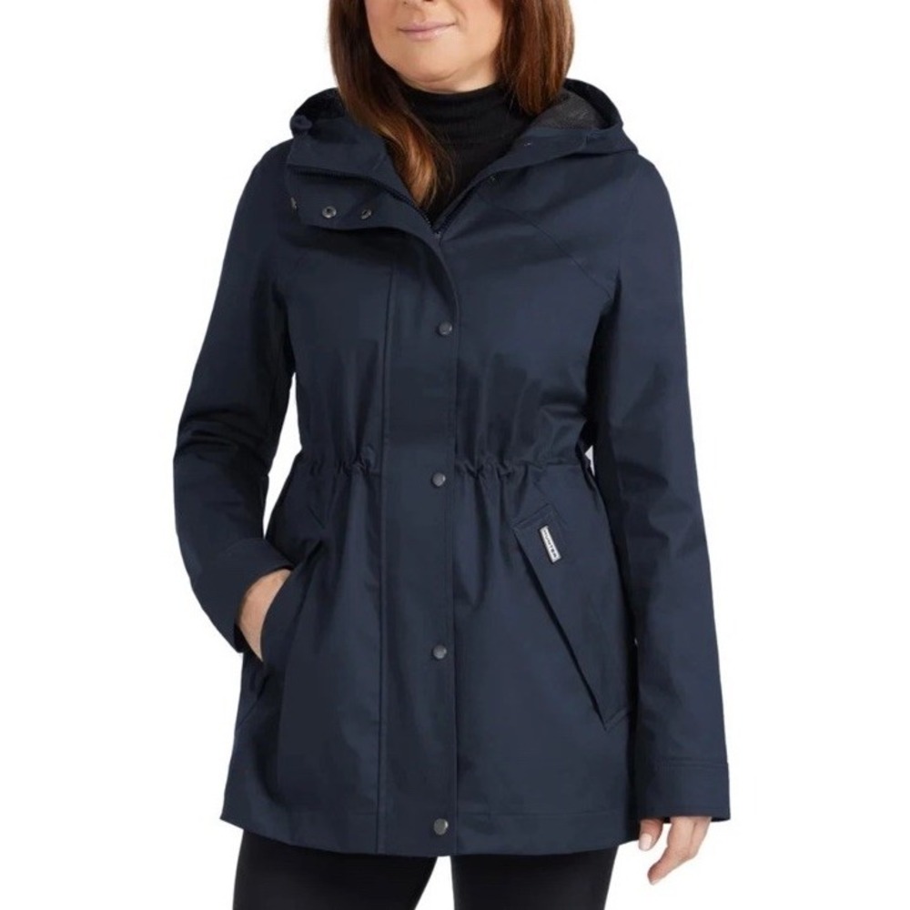 Hunter Ladies' Rain Jacket Water Resistant Cotton Smock Navy‎ Blue Size XXL